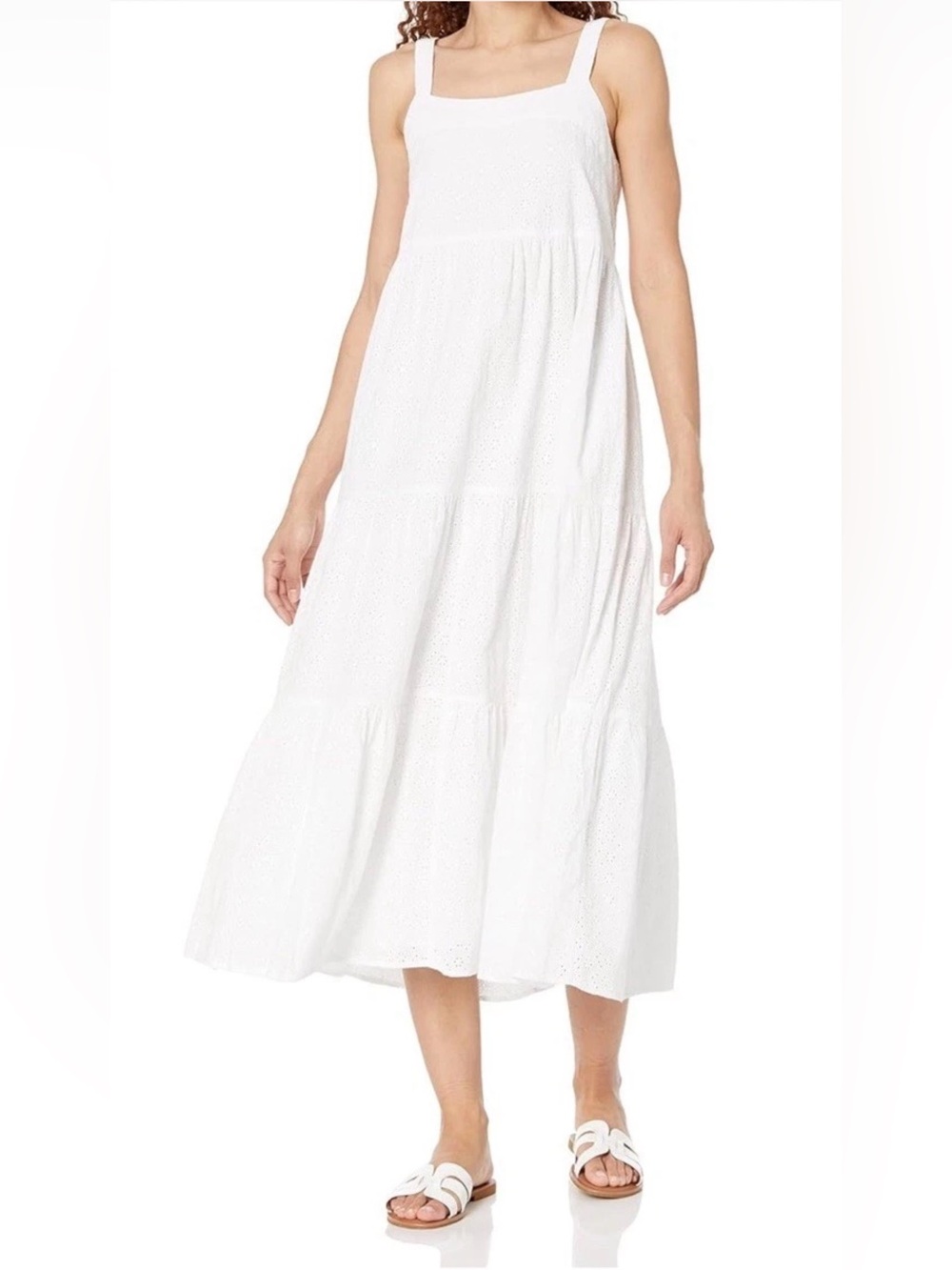 The Drop Britt Dress White Eyelet Women’s Size Large New FAST SHIPPING $69MSRP - Picture 1 of 6